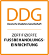 Logo: DDG - Zertifizierte Fußbehandlungseinrichtung