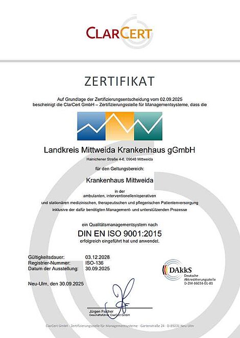 Zertifikat DIN EN ISO 2025-2028