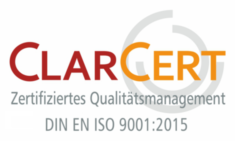 CLARCERT Zertifiziertes Qualitätsmanagement DIN EN ISO 9001:2015