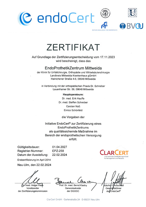 Zertifikat EPZ 2024-2027